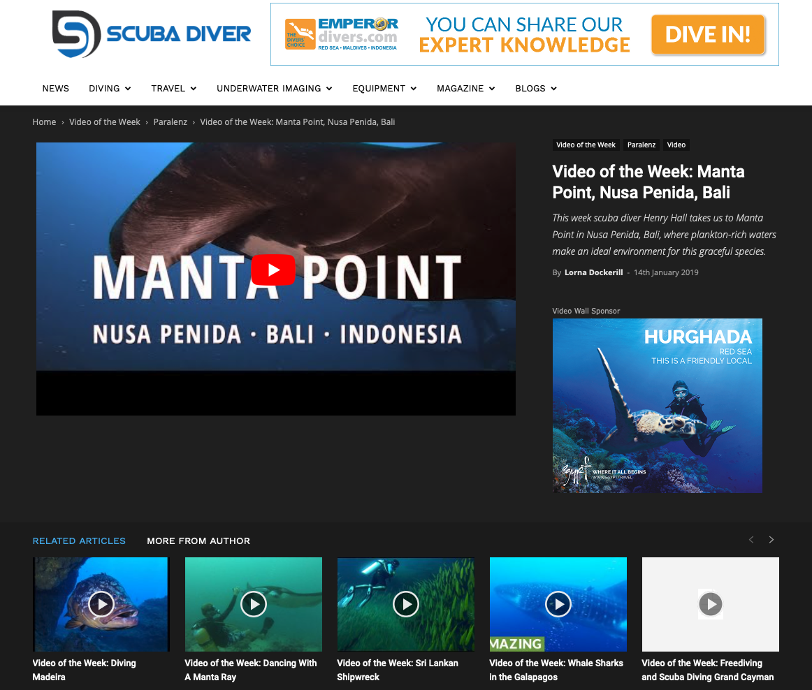 Scuba Diver Magazine – Video of the Week